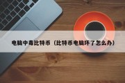 电脑中毒比特币（比特币电脑坏了怎么办）